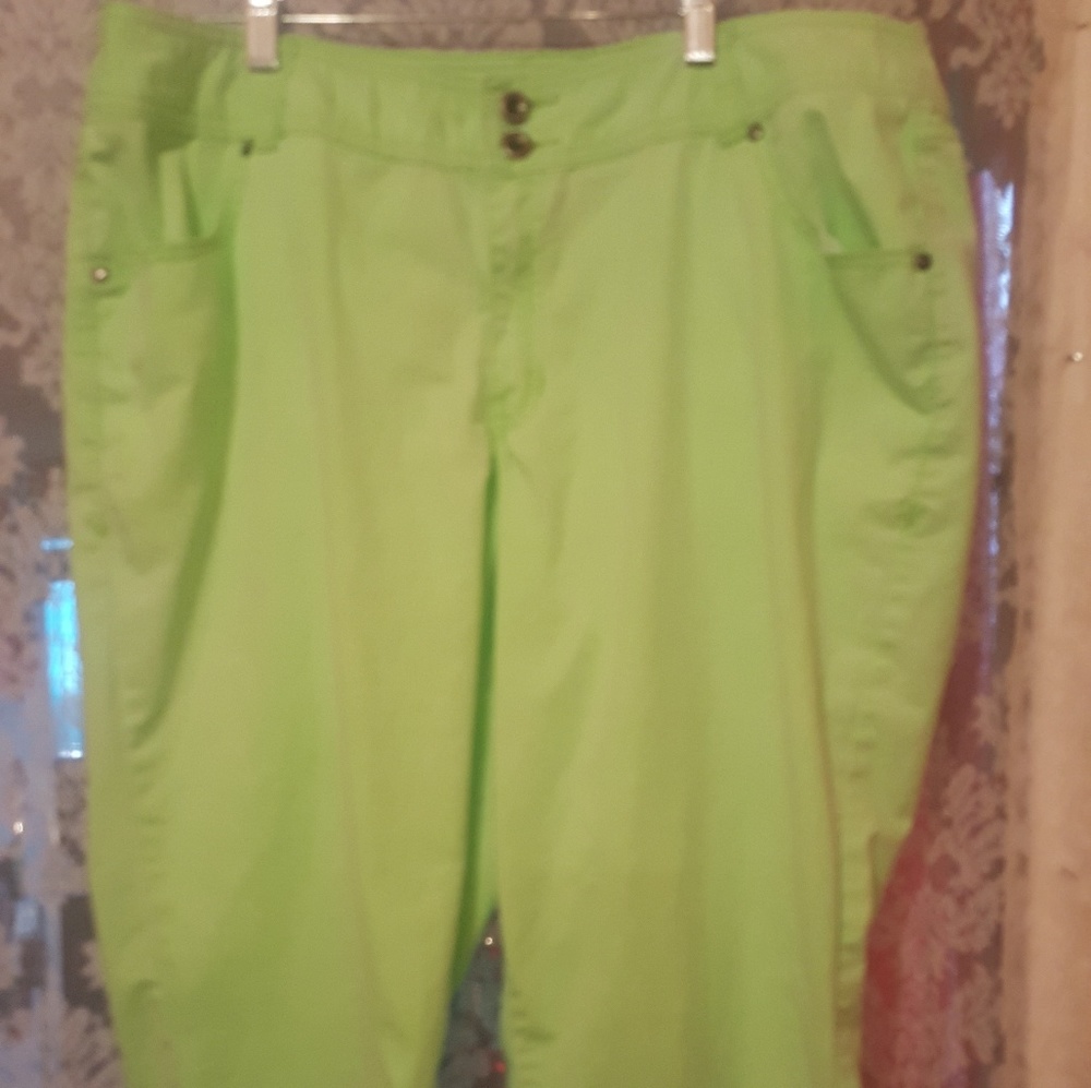Neon green Lime Green chino pants